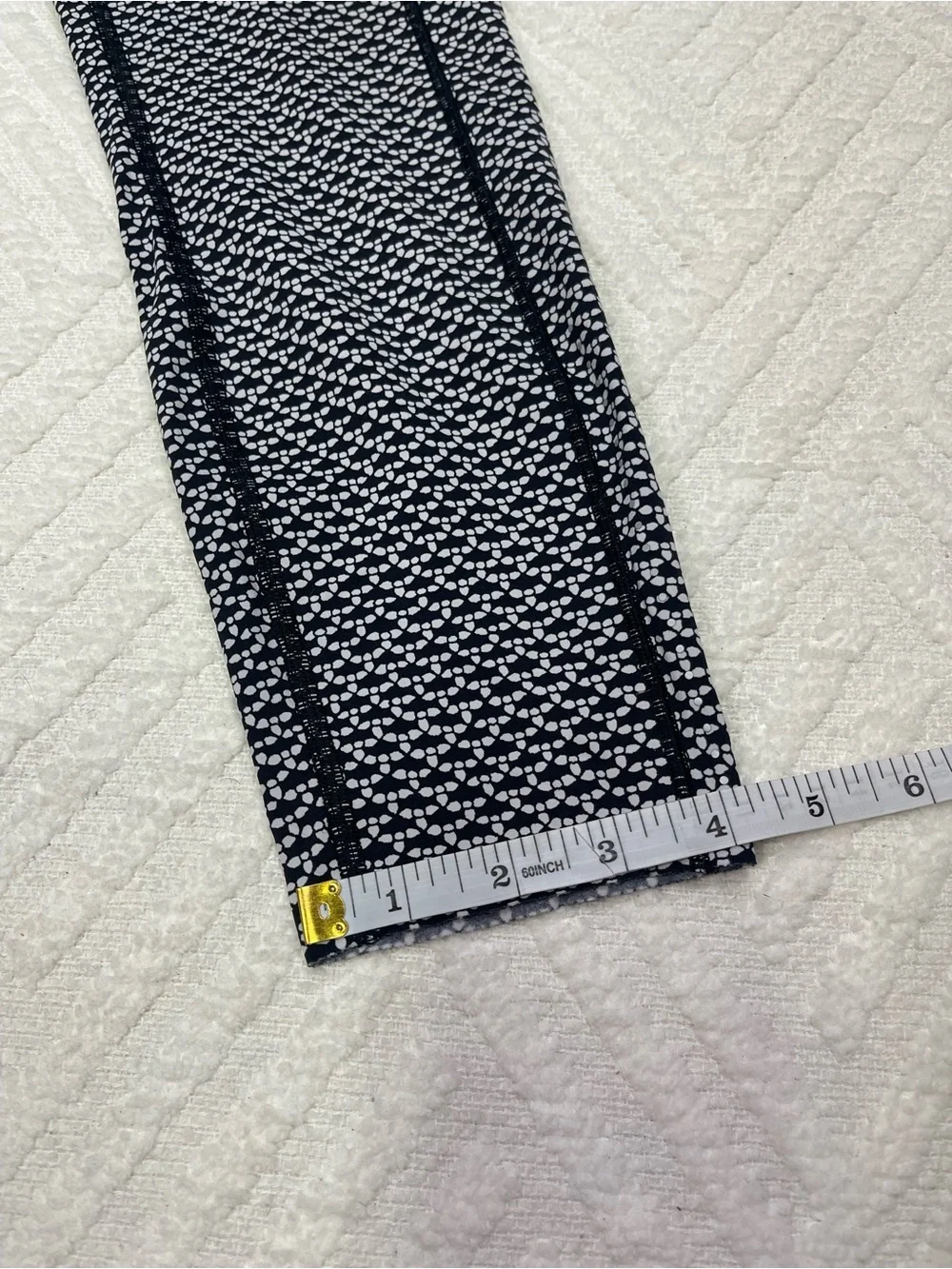 lululemon Fast & Free 7/8 Tight Black & White High-Rise Leggings Size 8